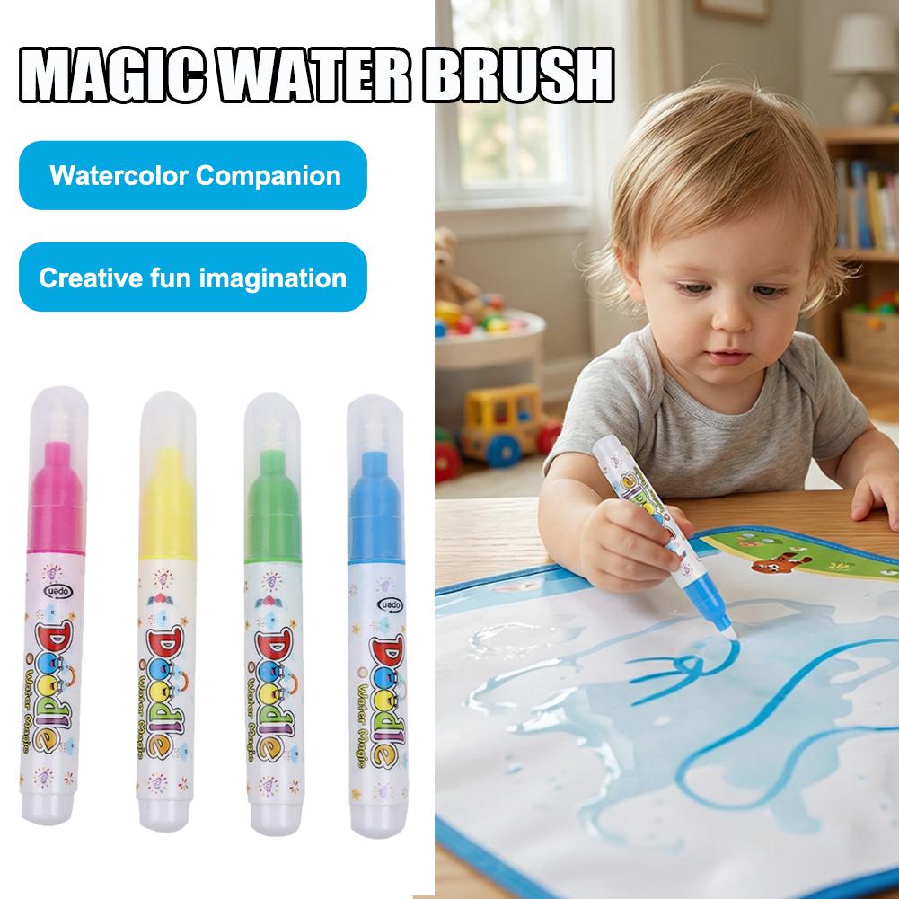 Copic Marker Sketch - 子供用魔法の水ペン、汚れのない水ブラシマーカー、アクアドゥードルマット用、再利用可能な安全な水ペン、幼児の絵描き用