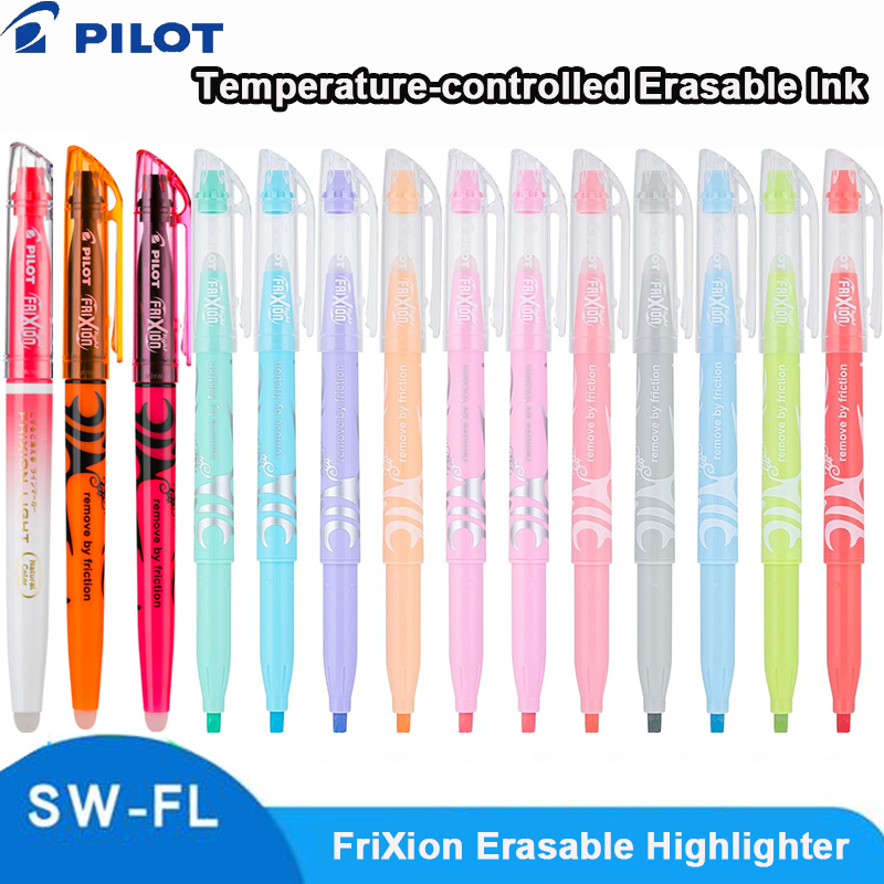 Pilot Pen Frixion - パイロット SW-FL フリクションライト消せる蛍光ペン 再利用可能な温度制御カラーマーカーペン マイルドライナー 美的文具