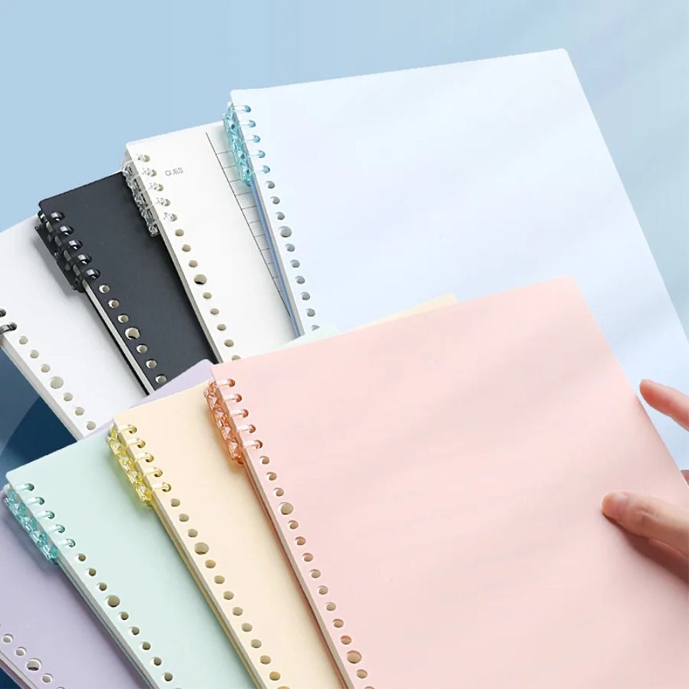新しいPPルーズリーフブックカバーA4 A5 B5カラフル透 - Binder A4 Lever のレビューと価格