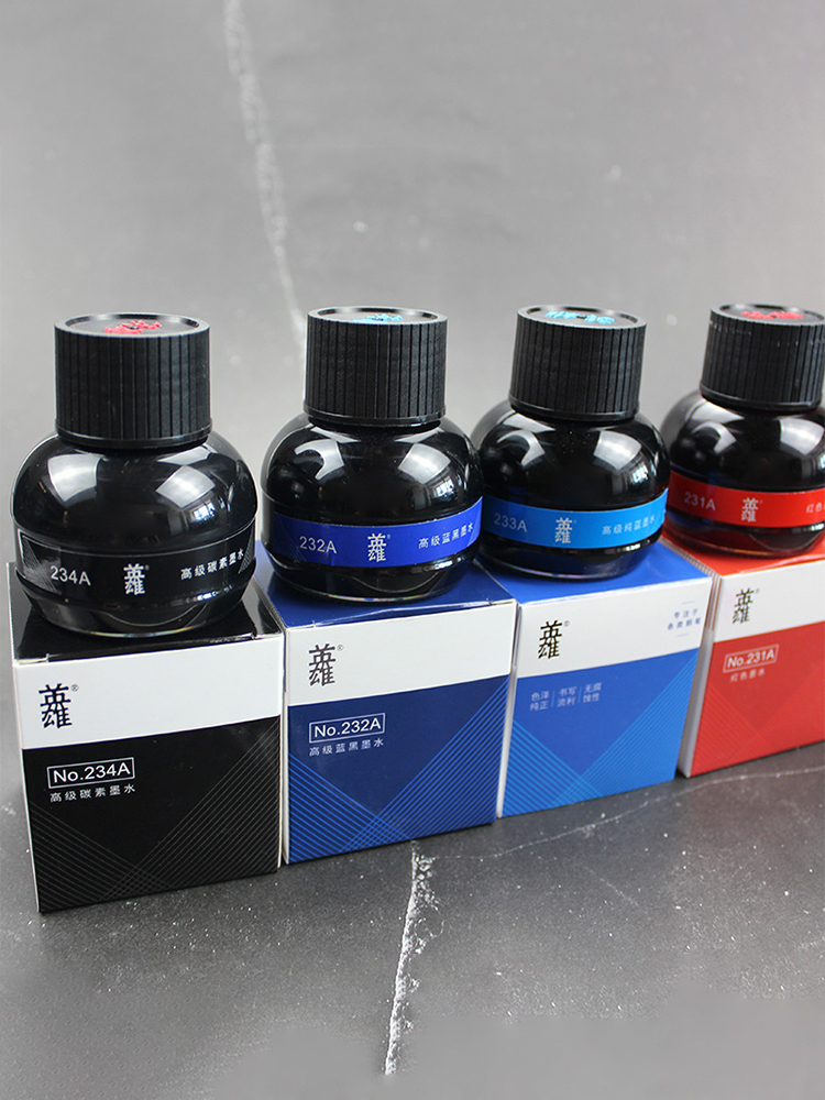 ヒーローインク 書き込み・書道用 ブラック ピュアブルー レ - Fountain Pen Bottled Ink のレビューと価格