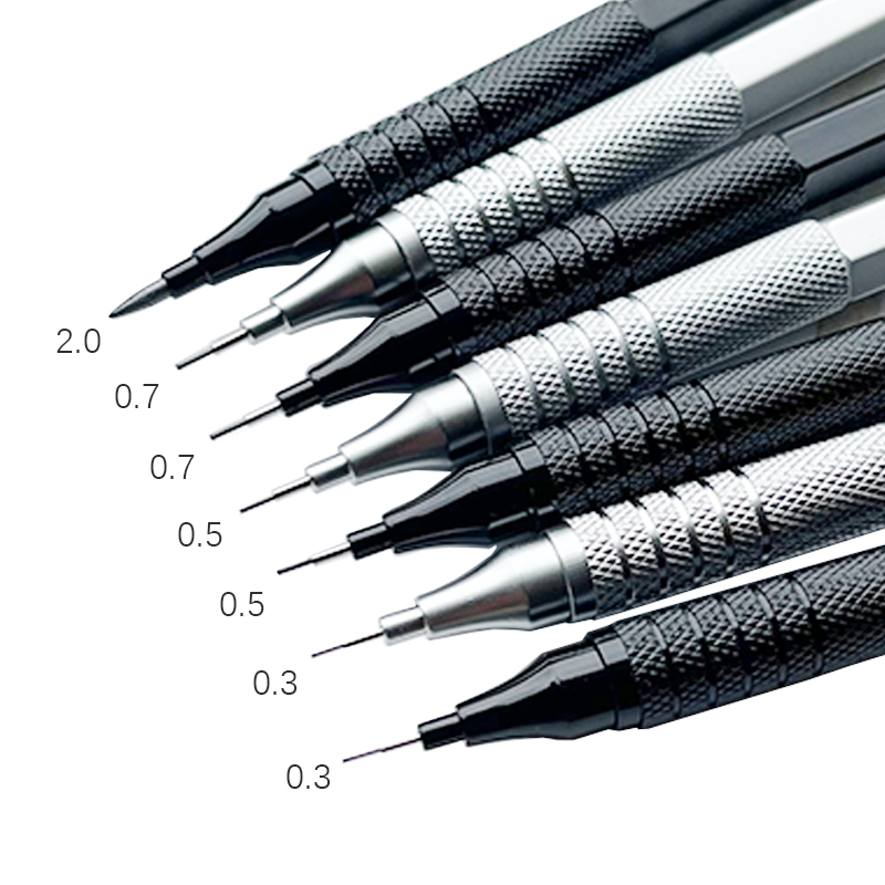 高品質金属製メカニカルペンシルセット、替え芯付き、製図用自動 - Mechanical Pencil 0.3 のレビューと価格